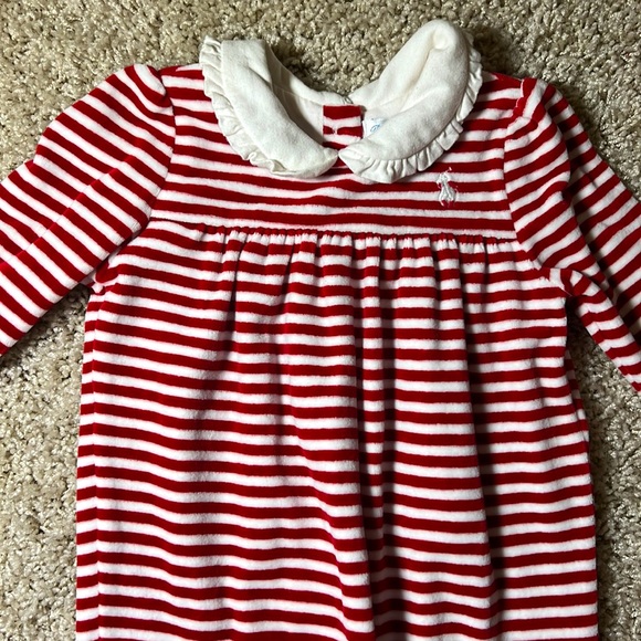 Ralph Lauren Other - Ralph Lauren velour footie bodysuit | 9 months